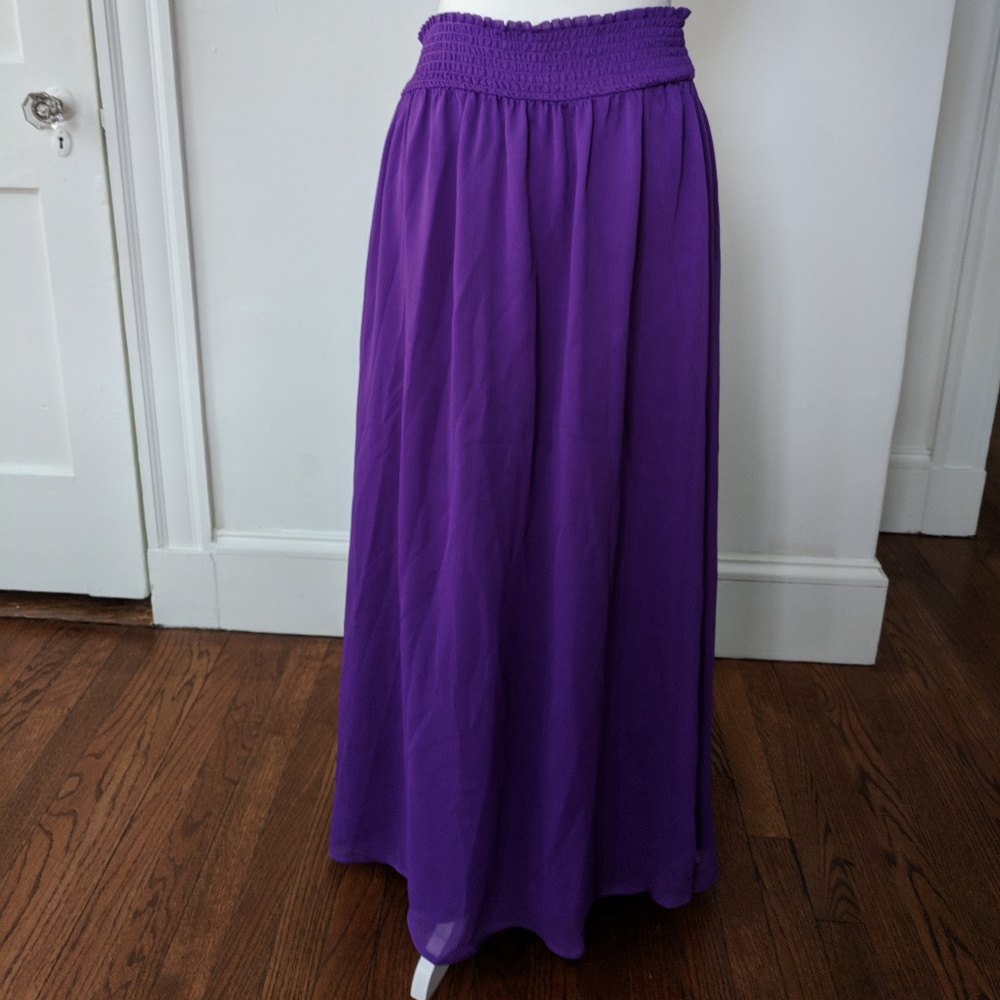 Long Purple Express Skirt